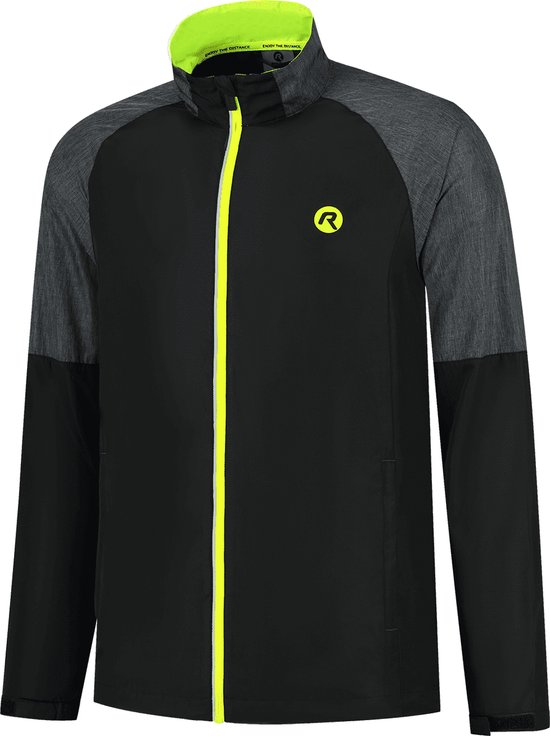 Rogelli Enjoy Runningjack - Sportjas Heren - Zwart/Fluor - Maat 3XL