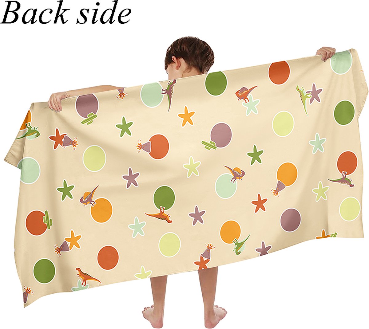 Ulticool Microvezel Kinder Handdoek 70x140 cm - Auto Formule 1 Dino Strandspel Dinosaurus - Reizen Travel Accessoires Reis Gadgets Strandlaken Badlaken Bad Zwem Reishanddoek Microfiber Max Verstappen - Jongen — afbeelding 2