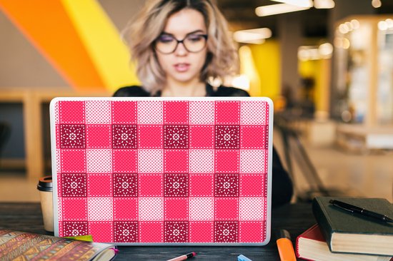 Sticker pour ordinateur portable - 17,3 pouces - Rose - Motifs - Fleurs - 40x30cm - Autocollants pour ordinateur portable - Skin pour ordinateur portable - Housse