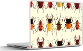Laptop sticker - 15.6 inch - Kever - Patronen - Insecten - 36x27,5cm - Laptopstickers - Laptop skin - Cover