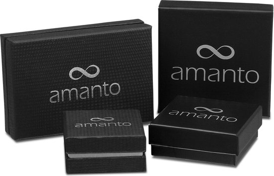 Amanto Manchetknopen Geordy - 316L Staal - Graveer - 15x15mm