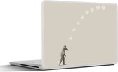 Sticker ordinateur portable - 13,3 pouces - Vintage - Lune - Homme