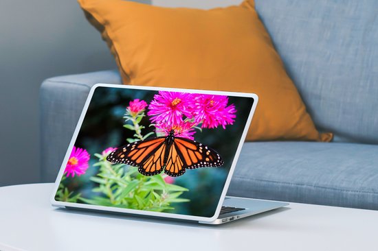 Autocollant pour ordinateur portable - 11,6 pouces - Papillon - Botanique - Fleurs - 30x21cm - Autocollants pour ordinateur portable - Peau pour ordinateur portable - Couverture