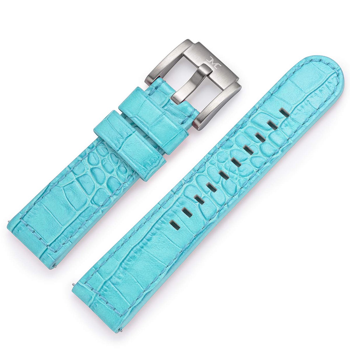 Marc Coblen - TW Steel Horlogeband Turquoise Leer Alligator 22mm