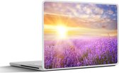 Laptop sticker - 17.3 inch - Lavendel - Zon - Lucht - Natuur - 40x30cm - Laptopstickers - Laptop skin - Cover