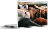 Laptop sticker - 14 inch - Paarden - Dieren - Wild - 32x5x23x5cm - Laptopstickers - Laptop skin - Cover