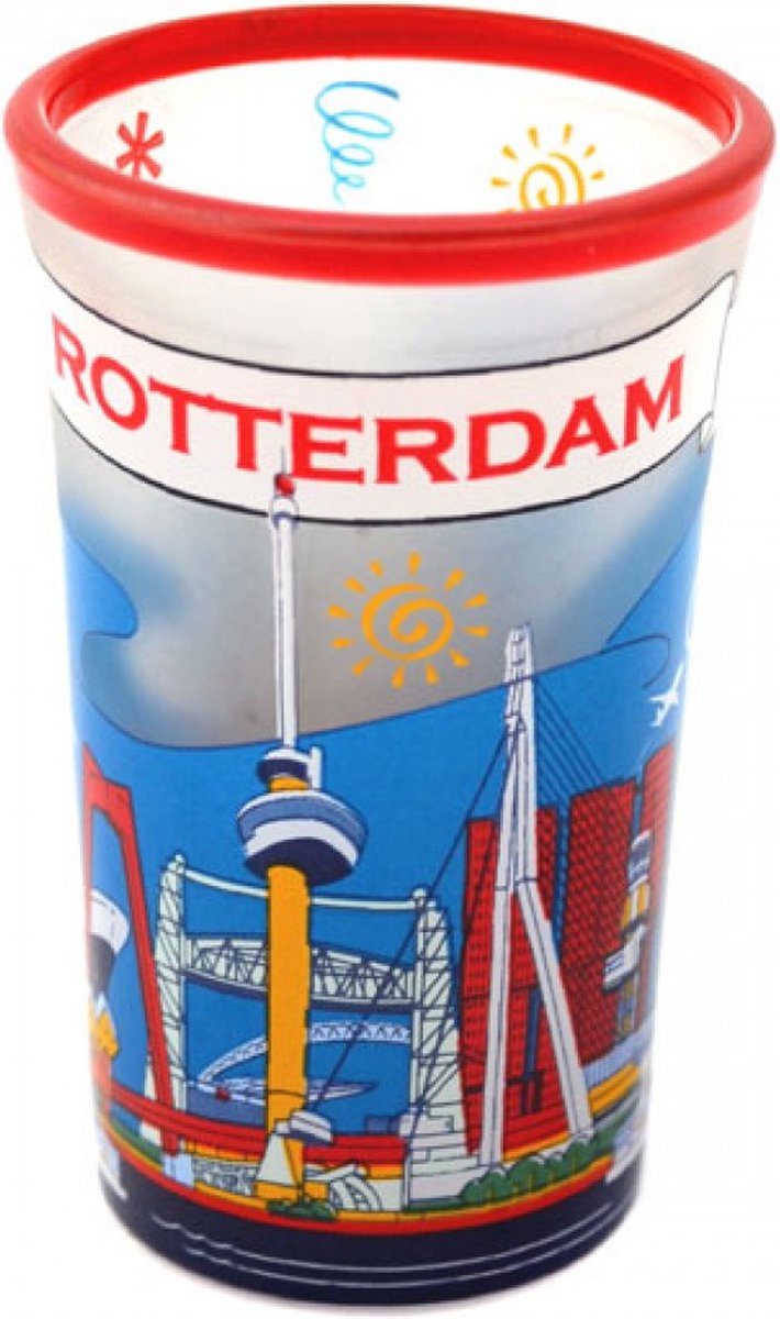 Shotglas Skyline Rotterdam kleur