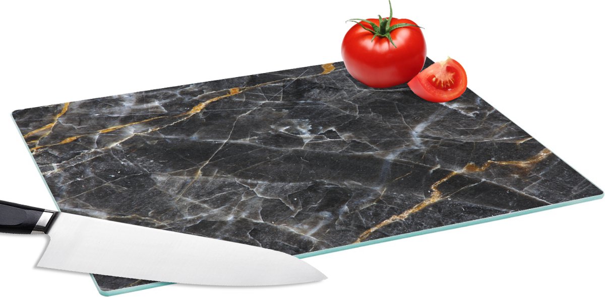 Glazen Snijplank - 39x28 - Marmer - Kalk - Patronen - Snijplanken Glas