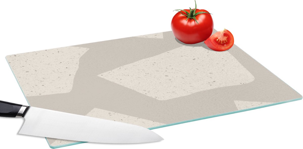 Glazen Snijplank - 39x28 - Terrazzo - Abstract - Pastel - Patronen - Snijplanken Glas