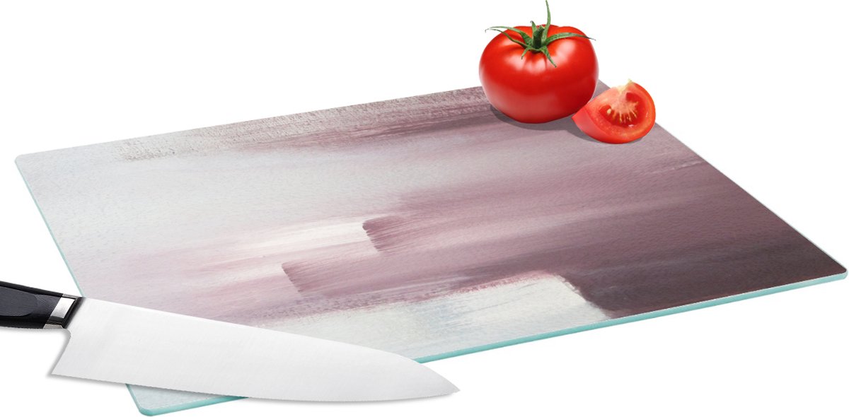 Glazen Snijplank - 39x28 - Schilderij - Olieverf - Abstract - Snijplanken Glas