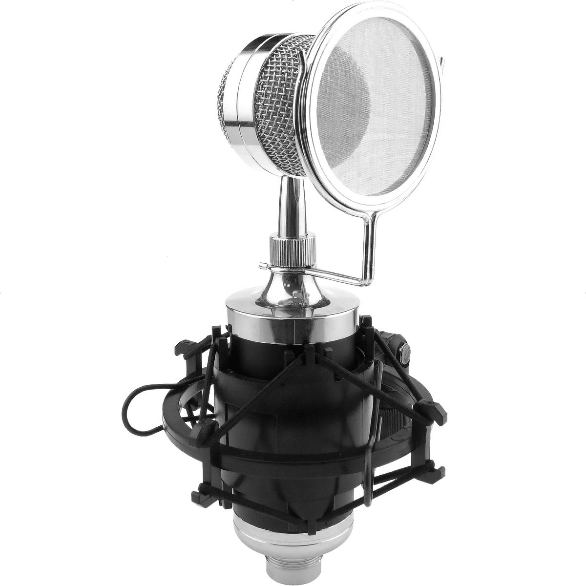 Studio condensator microfoon - direct op PC (5v) of 48v fantoomvoeding