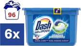 Dash - Dosettes de détergent Allin1 - Plus Wit - 6 x 16 (96) dosettes - Pack économique - Capsules de lavage