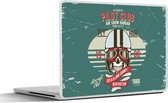Laptop sticker - 13.3 inch - Doodskop - Kleding - Piloot - Vintage - 31x22,5cm - Laptopstickers - Laptop skin - Cover