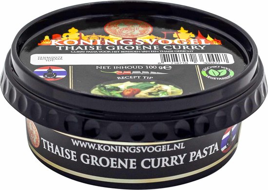 Koningsvogel® | 6 x 100gr Thaise Groene Curry Pasta | kruidenmix | bol