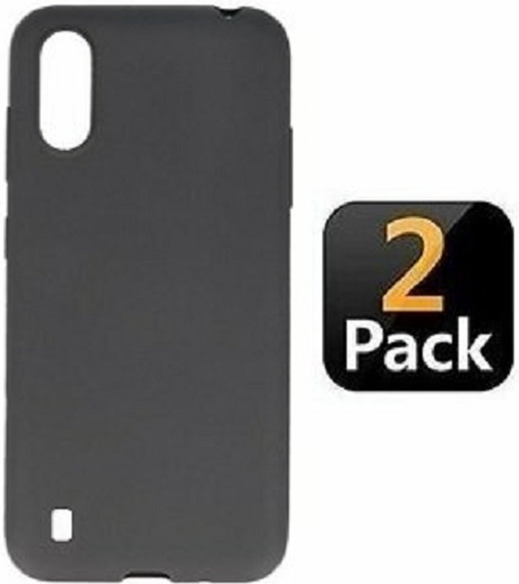 Samsung A01 Hoesje Siliconen TPU Zwart 2x