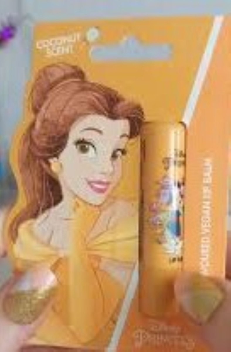 Disney princess lippenbalsem Belle - lipbalm - prinsessen - stick balsem lippen - coconut scent - kokosnoot - 4,3 gram - cadeau meisjes