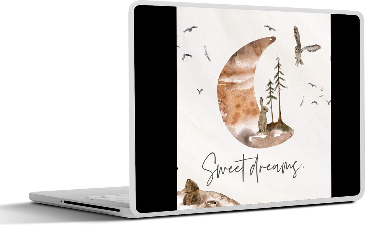 Laptop sticker - 10.1 inch - Quotes - Kinderen - Spreuken - Sweet dreams - Jongens - Meisjes - Kids - 25x18cm - Laptopstickers - Laptop skin - Cover