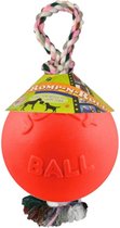 Jolly Ball Romp-n-Roll - Ø 15 cm - Honden speelbal met vanillegeur - Hondenspeelgoed met stevig trektouw - Oranje