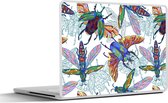 Laptop sticker - 14 inch - Insecten - Regenboog - Design - 32x5x23x5cm - Laptopstickers - Laptop skin - Cover