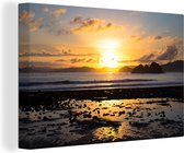 Sunset in Asia Canvas 80x60 cm - Tirage photo sur toile (Décoration murale salon / chambre)