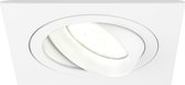 Ledvion LED Inbouwspots Sevilla, Wit, 5W, 4000K, 92 mm, Dimbaar, Vierkant, Badkamer Inbouwspots, Plafondspots, Inbouwspot Frame