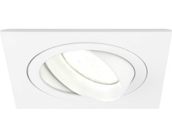 Ledvion - 1X LED Inbouwspot Sevilla - Dimbaar - 3W - 4000K - Ø92 mm - Wit