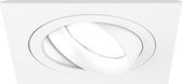 Ledvion LED Inbouwspots Sevilla, Wit, 5W, 6500K, 92 mm, Dimbaar, Vierkant, Badkamer Inbouwspots, Plafondspots, Inbouwspot Frame
