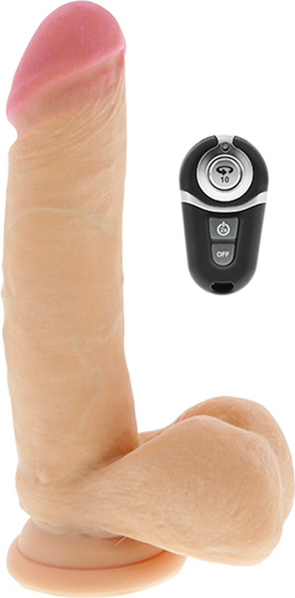Goedkoopste Dream Toys Vibrator Love Toy REALSTUFF 7.5INCH ROTATING REMOTE VIBE