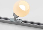 Lindby - 1-fase railverlichting - 4 lichts - Metaal, glas - H: 17.2 cm - E14 - zilver, wit