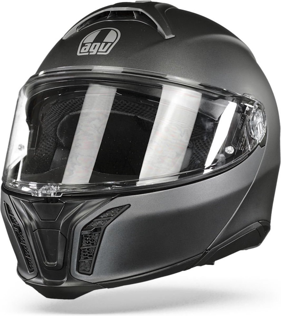 AGV Tourmodular motorhelm mono mat zwart systeemhelm S