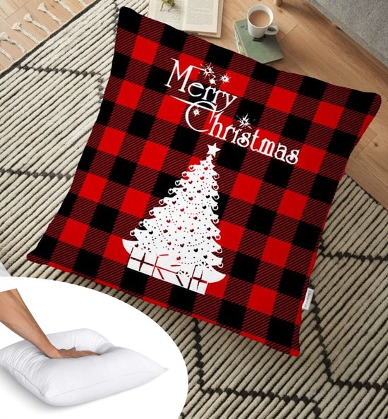 Sierkussen 70x70 cm - Kerstboom - Hondenkussen - Beide zijdig bedrukt