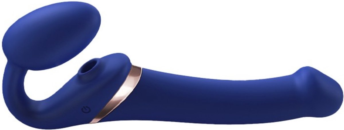 Goedkoopste Strap-On-Me - Strapless Strap-on Vibrator Met Luchtdruk Stimulatie - Paars - Maat M