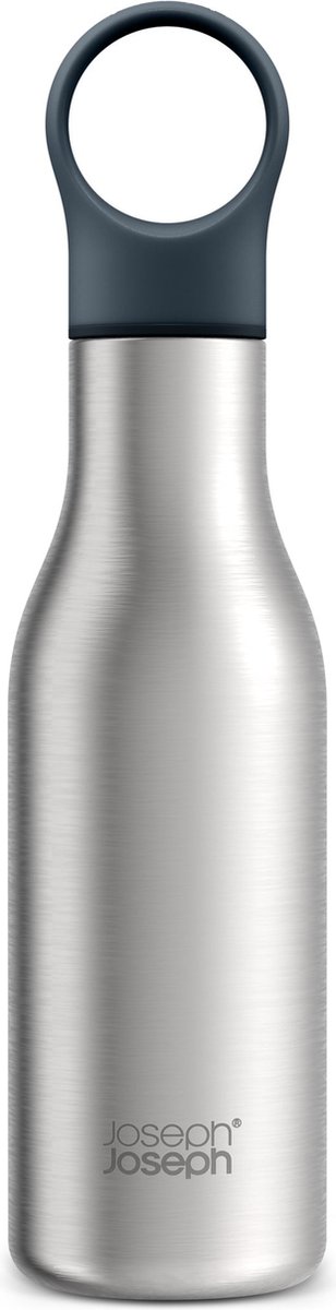 Joseph Joseph - Loop Drinkfles VacuĂĽm Dubbelwandig 500 ml - Roestvast Staal - Grijs