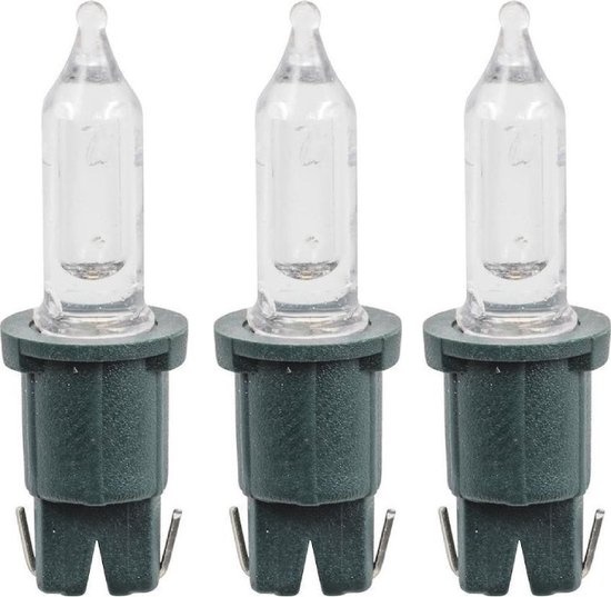 Reserve Kerstlampjes - Insteek fitting - 3V - 0,06W - Warm Wit - 3 stuks |  bol.com
