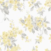 Laura Ashley Vliesbehang | Apple Blossom Sunshine - Geel - 10mx52cm