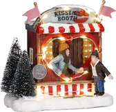 Luville - Kissing booth battery operated - l11xb7xh11,5cm - Kersthuisjes & Kerstdorpen