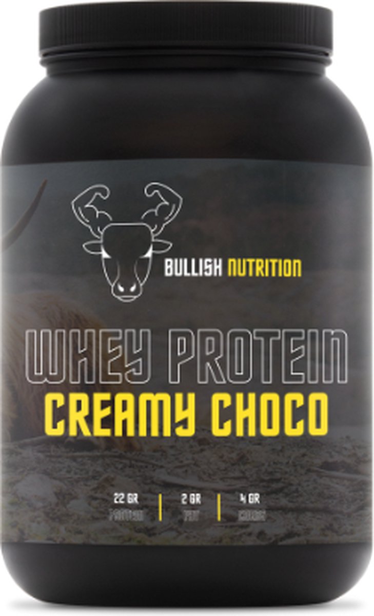 Bullishnutrition - Shake - whey creamy chocolade - pot 1000 gram