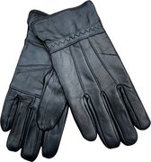 Leren handschoenen heren - Handschoenen heren winter - Elastische boord - Maat XL