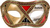 Boland - Oogmasker Venice scacchi Multi - Volwassenen - Showgirl - Glamour - Carnaval accessoire - Venetiaans masker