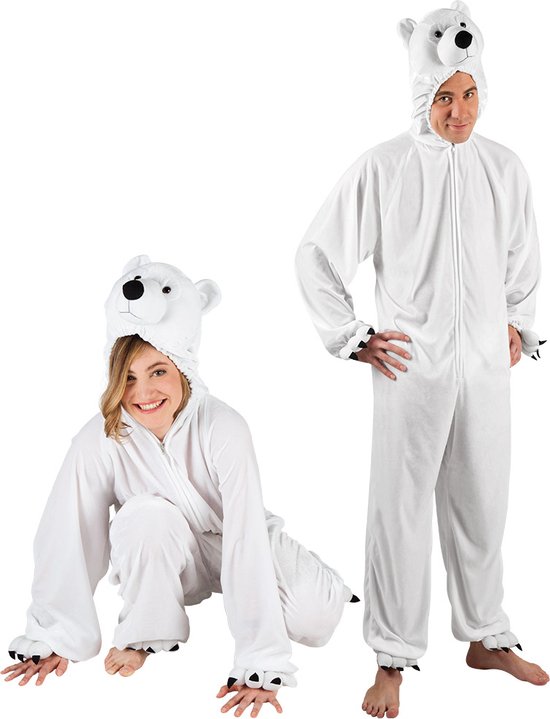 Grenouillère adulte Costume - ours polaire en peluche - Costume - taille ML  | bol.com