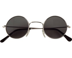 Boland - Partybril John grijs Grijs - Volwassenen - 60's & 70's - Hippies & Flower Power - 60's & 70's - Hippie & Flower Power