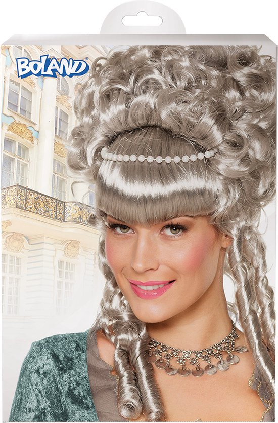 Luxueuse perruque grise Renaissance pour femme - Perruque habillée | bol.com