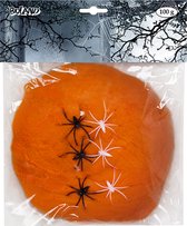 Boland - Spinrag 100 g oranje met spinnen Oranje - Horror - Horror