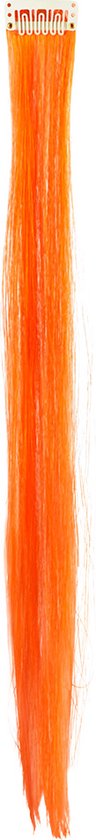 Boland - Hairextension Oranje - Haarclip - Volwassenen - Koningsdag