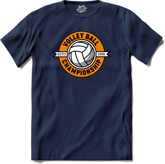 Volleybal championship sport - T-Shirt - Heren - Navy Blue - Maat 4XL