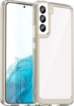 Mobigear Hoesje geschikt voor Samsung Galaxy S23 Plus Telefoonhoesje Hardcase | Mobigear Crystal Backcover | Galaxy S23 Plus Case | Back Cover - Transparant / Grijs