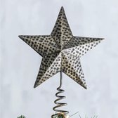 Kerstster Kerstboomtop Ster Messing - 16 cm