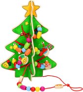 Maak je eigen houten kerstboom (kleuren, knutselen, kralen rijgen, boom versieren), cadeau idee voor Sint & Kerstmis!