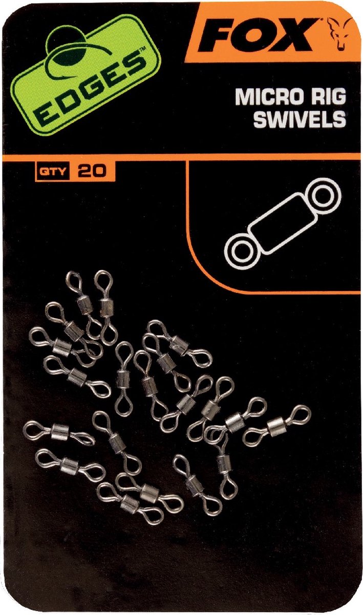 Fox Edges Micro Rig Swivels - 20st - Zwart van Fox — afbeelding 3