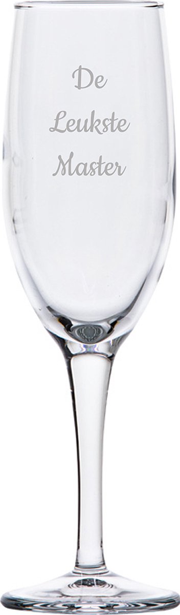 Gegraveerde Champagneglas 16,5cl De Leukste Master
